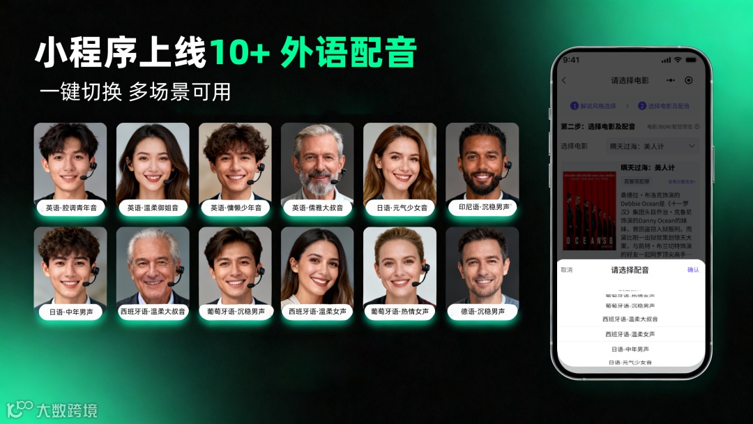 上线10+多语种配音