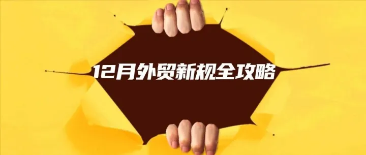 12 月外贸新规全攻略：这些变化直接影响你的生意