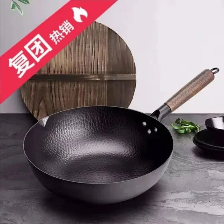 ⑰百年传承-老式手工传统铁锅S5673 | 大铁锅才有锅气，纯<em>铁</em>材料，富含<em>铁</em><em>元素</em>