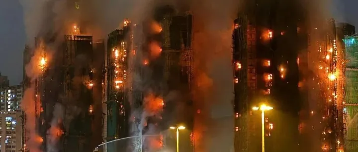 Fire engulfs Hong Kong residential <em>blocks</em>, killing at least 4
