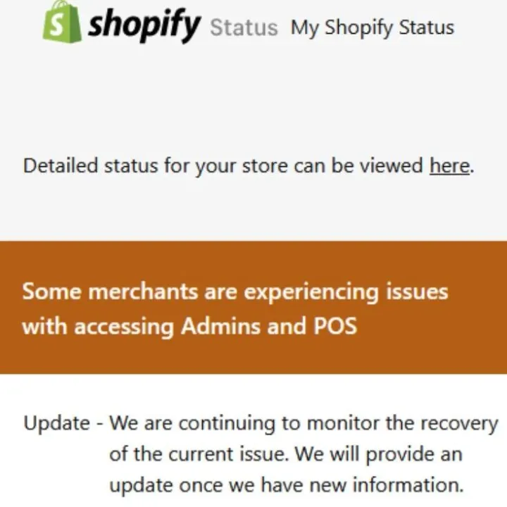 <em>Shopify</em> 突发故障，重创卖家网一冲刺!