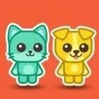 7K7K游戏盒丨猫狗大冒险丨破解需要协作才能通过的合作机关