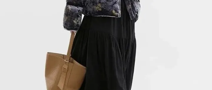 秋冬新中式丝绒羽绒服烫金蝴蝶国风短外套制版裁剪图