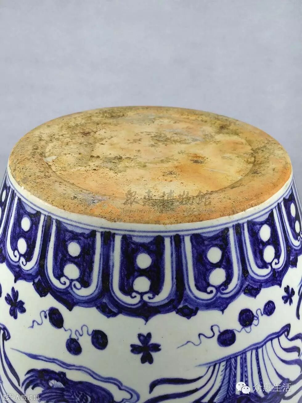 众惠博物馆藏品：明早期青花水禽纹盖罐- 大数跨境