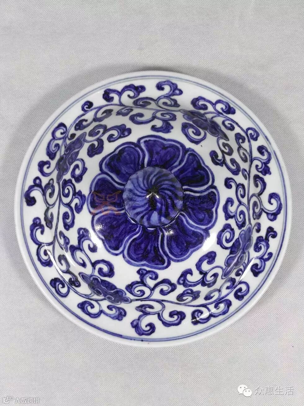 众惠博物馆藏品：明早期青花水禽纹盖罐- 大数跨境