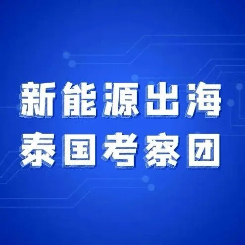抢滩东南亚蓝海！2025泰国新能源考察团，政企直连享先机