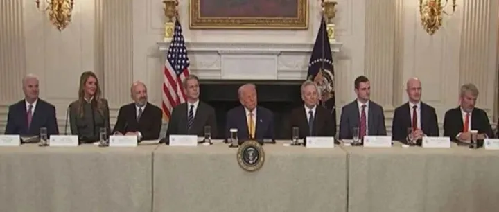 特朗普在白宫招待加密行业领袖