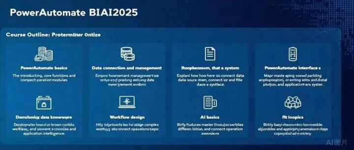 来把大的！Power Automate BI+AI 2025超全课程大纲带摘要截图，从基础到AI实战一次分享完毕