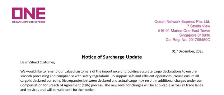 3000美元/箱起！ONE天价罚款敲响警钟，海运合规申报必须这样做！
