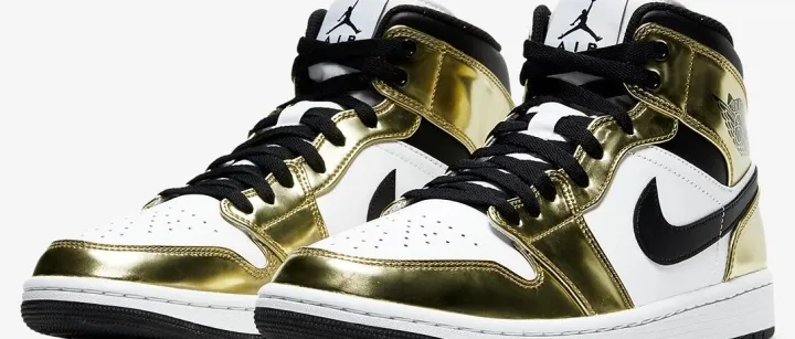 最新发售Air Jordan AJ 1 Mid SE "Metallic Gold"液态金 | 货号：DC1419-700