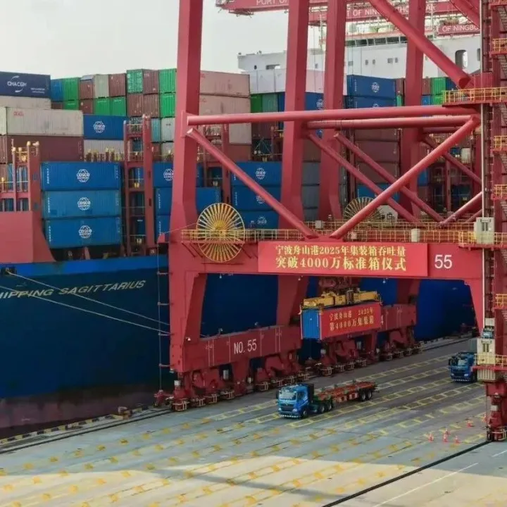 宁波舟山港年集装箱吞吐量，首破4000万标箱