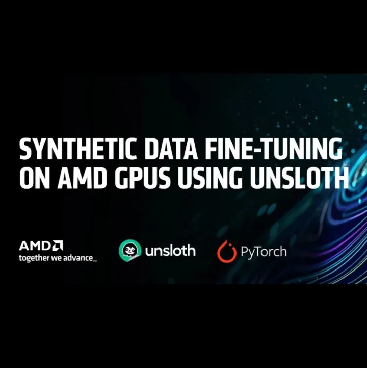 <em>实现</em><em>使用</em> Unsloth 与合成<em>数据</em>，在 AMD GPU 环境下<em>实现</em> 10× 级大模型微调