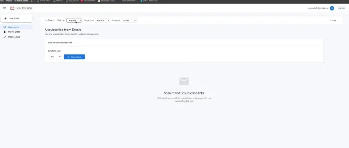 基于 Web 的图形界面工具，用于清理 Gmail 邮箱。它可以删除邮件、标记为已读、批量取消订阅不需要的邮件列表等。