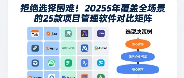 拒绝选择困难！2025年覆盖全场景的25款项目管理软件对比矩阵