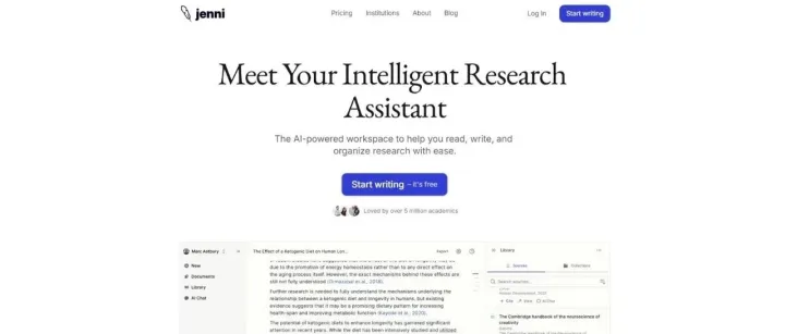 Jenni AI - 人工智能写作工具