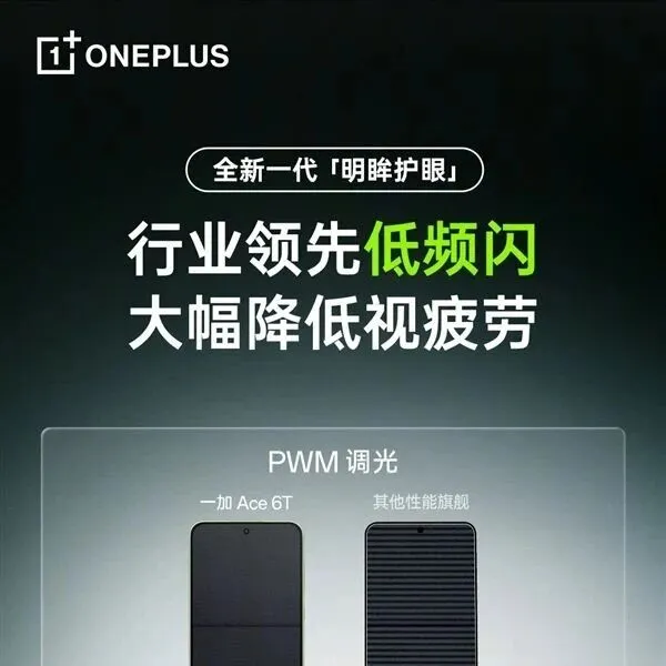 一加Ace 6T支持全新明眸护眼