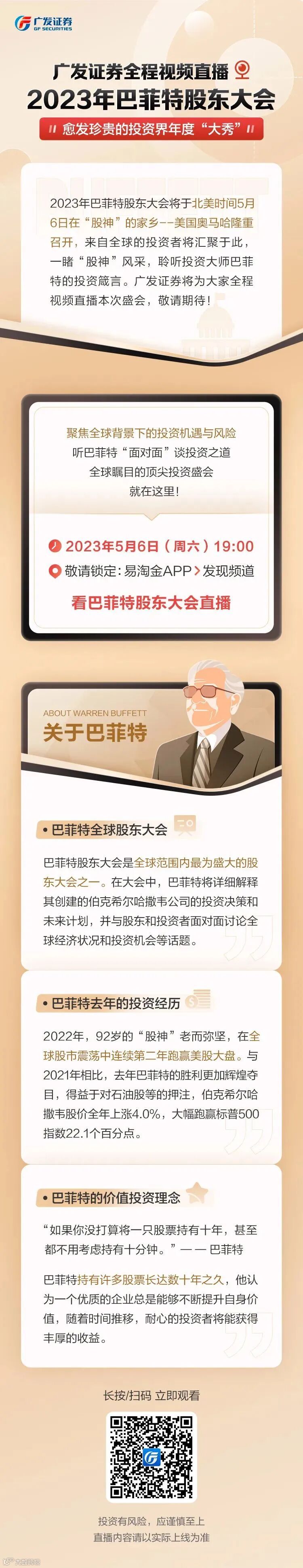 重磅！看5月6日巴菲特股東大會來廣發易淘金- 大数跨境