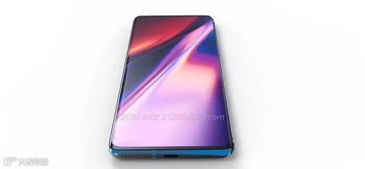 一加8渲染图曝光:打孔曲面屏
