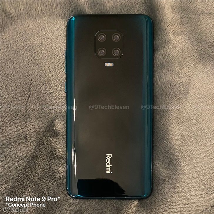 Redmi Note 9 Pro渲染图曝光:“浴霸”后置四摄依旧