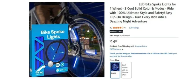 自行车辐条灯-跨境选品-美国发明专利