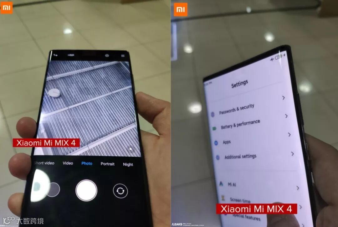 Slashleaks曝光小米MIX 4真机照:屏下双摄像头