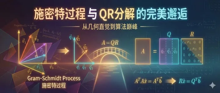 施密特过程与QR分解的完美邂逅