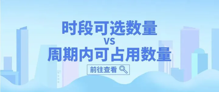 如何配置时段可选数量及周期内可占用数量？
