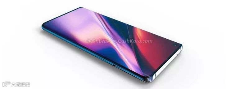 一加8渲染图曝光:打孔曲面屏