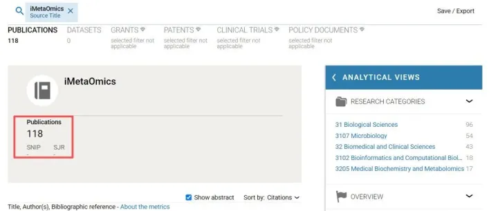 iMetaOmics | 被引超300次，发文118篇，平均引用2.67，百引耗时86天(2025/11/19)