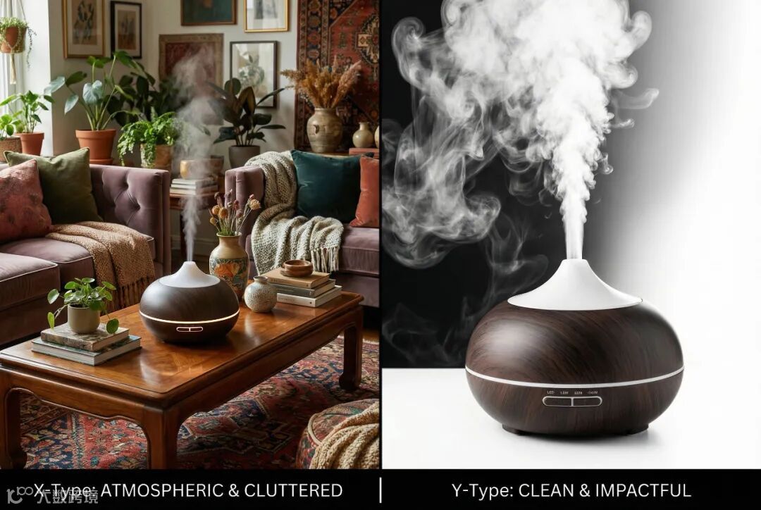 X型主图 vs Y型主图对比：加湿器案例