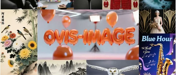 阿里开源Ovis-Image：70亿参数“以小搏大”，文本渲染质量直逼200亿级模型，登HuggingFace 热门榜单！