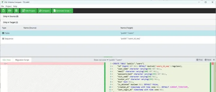 SQL Schema <em>Compare</em>：一款免费开源的数据库结构比较和同步工具