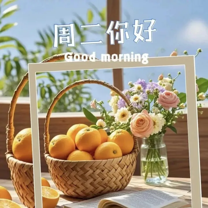 周二最美的早安祝福语图，每天好心情早安祝福语大全