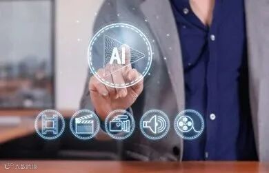 A Man Interacting with AI Video Editing Interface in a Modern Office