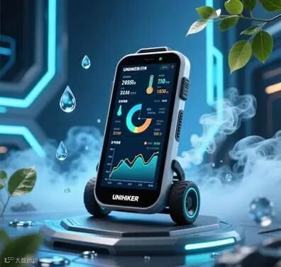 A device with wheels and a screen on it

AI-generated content may be incorrect.