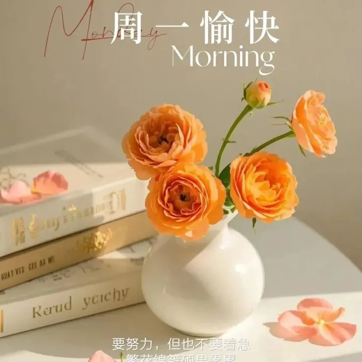 早上好，周一最新最美祝福语，漂亮图片