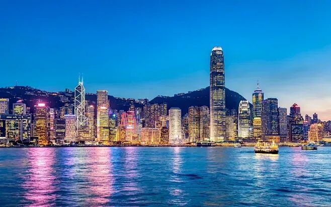 维多利亚港夜色图片下载