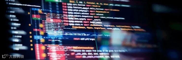 Running Computer data programming. Coding script text on screen. Notebook closeup photo.