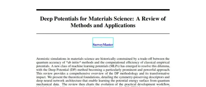 <em>AI</em>全自动生成<em>的</em>深度势<em>能在</em>材料领域<em>的</em><em>应用</em>全景综述