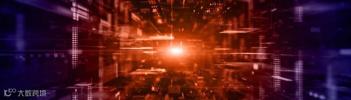 橙色和紫色数据隧道