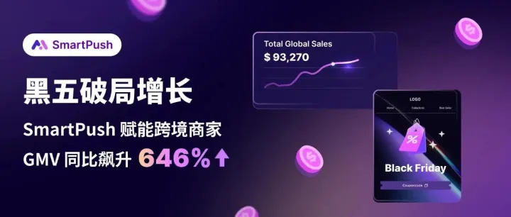 「黑五」破局增长｜SmartPush 赋能跨境商家，GMV同比飙升 646%