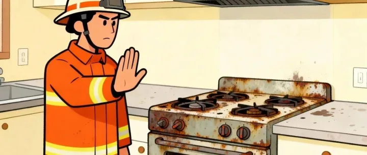 注意！燃具使用时间超过八年不要再使用了！