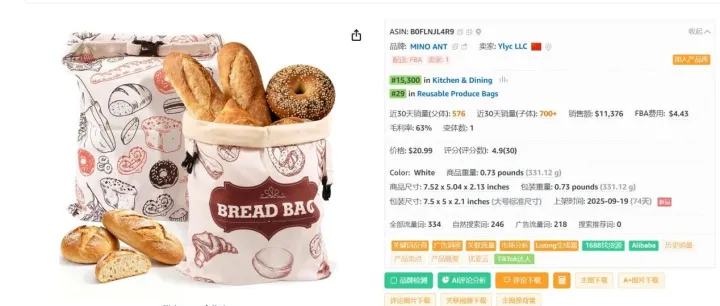 歐美特定人群的生活剛需產(chǎn)品，上架74天，月銷量576單