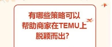 有哪些策略可以帮助商家在TEMU上脱颖而出？