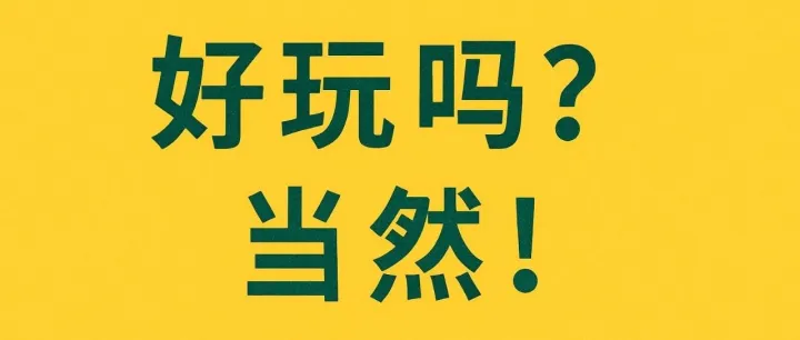 好玩吗？当然！
