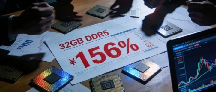 OpenAI 囤 DRAM 晶圆，内存价格炸了！32GB DDR5 一月狂涨 156%，厂商倒买、交货延期，商业遏制引市场崩盘？