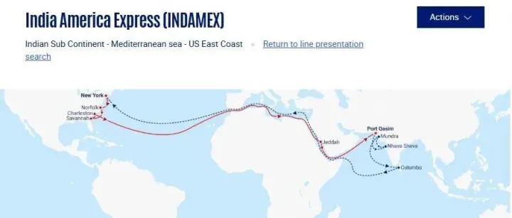 达飞宣布：这条航线将通过苏伊士运河！