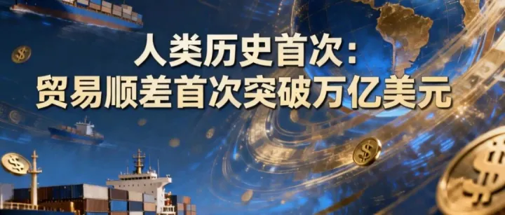 人类历史首次！贸易顺差突破1万亿美元！普通人机会在哪？