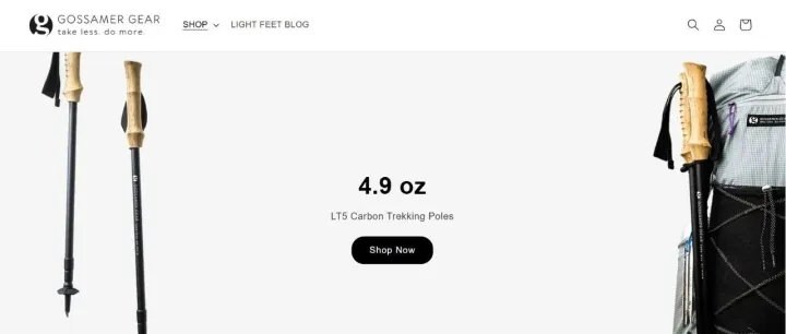 Gossamer Gear 独立站分析：轻量化户外品牌的垂直增长路径