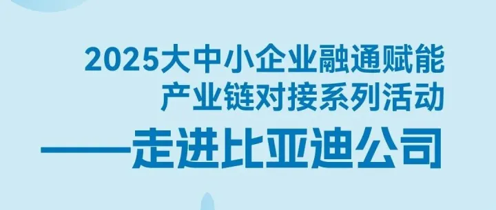 2025大中小企业融通赋能产业链对接系列活动（第三场）——走进比亚迪